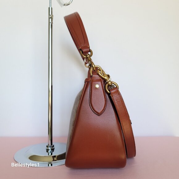 COACH Cary Signature Canvas And Calf Leather with Convertible Straps Crossbody🎈 - Picture 8 of 16